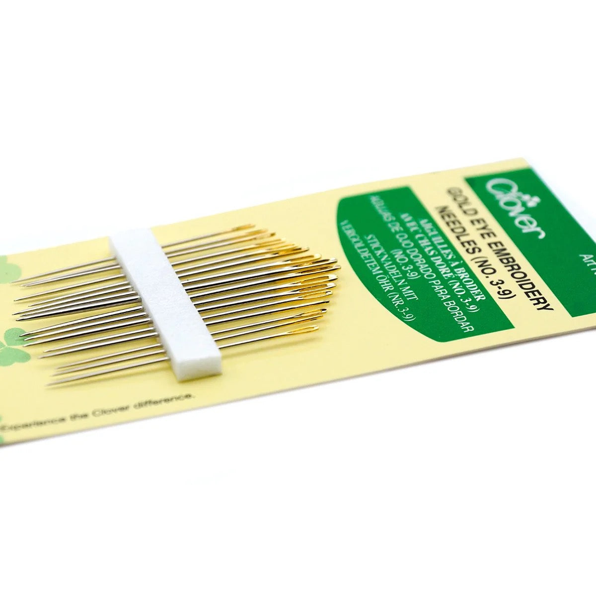 Clover Gold Eye Embroidery Needles | Sizes 3-9