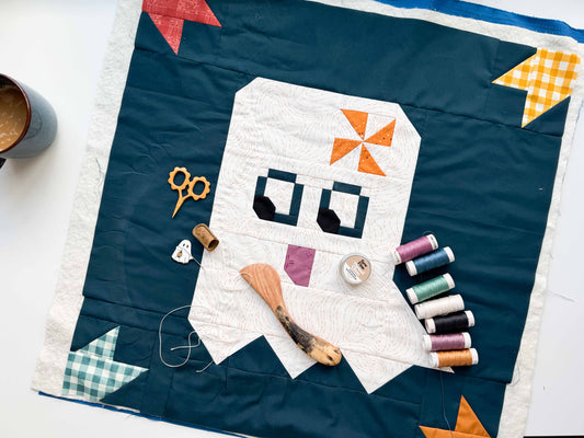 Slow Stitches, Spooky Blocks, and the Hand Quilting Badge