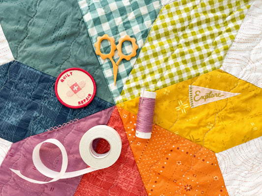 August’s Featured Badges: Quilt Repair and Upcycle a Quilt