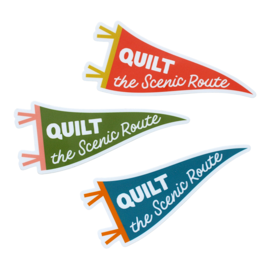 Quilt the Scenic Route Vinyl Sticker